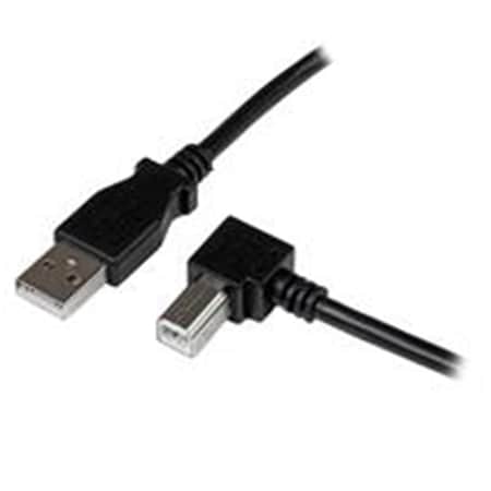 Dynamicfunction 3m USB 2.0 A to Right Angle B Cable Male to Male, Black DY615763